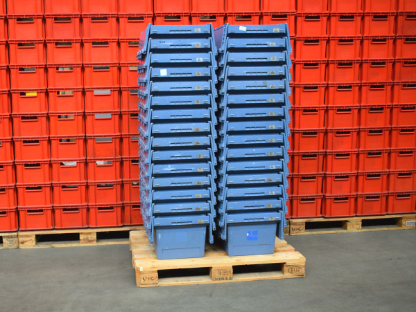 Bito MB 6432 Umzugskiste Kunststoffkiste Stapelbehaelter 605x395x350 mm Lagerkiste