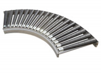 Kurvenförderbahn Rollenbahnkurve Stückgutförderband 90° Rollenbahn Kurve B700   Kurvenförderbahn Rollenbahnkurve Stückgutförderband 90° Rollenbahn Kurve B700