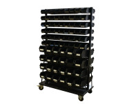 Rollregal Kleinteileregal SSI Schäfer Kästen L1.120 T490 H1.635 mm Lagerregal Rollregal Kleinteileregal SSI Schäfer Kästen L1.120 T490 H1.635 mm Lagerregal