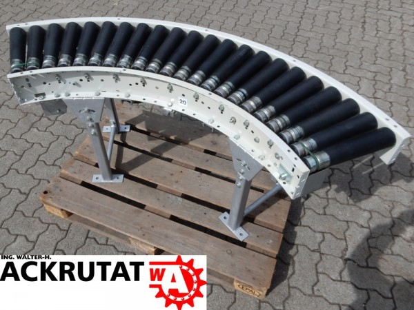 90° Förderkurve angetrieben Rollenbahnkurve Breite 340 mm Kurvenförderer 0,57 m/s