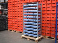 Schulte Fachbodenregal mit Lagerkisten L1055mm Lagerregal Werkstattregal Schulte Fachbodenregal mit Lagerkisten L1055mm Lagerregal Werkstattregal