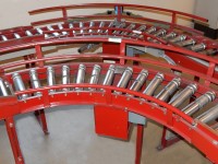 Rollenbahnkurve 90° Bahnbreite 290 mm Rollenkurvenförderer Förderkurve Stahl Rollen Rollenbahnkurve 90° Bahnbreite 290 mm Rollenkurvenförderer Förderkurve Stahl Rollen