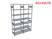 Schulte Fachbodenregal MULTIplus150 H 3.000 mm x T 636 mm beidseitig nutzbar Schulte Fachbodenregal MULTIplus150 H 3.000 mm x T 636 mm beidseitig nutzbar