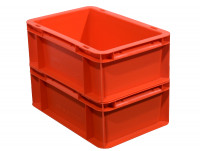 141x SSI Schäfer EF 3120 Eurobox 200x300x120 mm Kunststoffkiste rot stapelbar 141x SSI Schäfer EF 3120 Eurobox 200x300x120 mm Kunststoffkiste rot stapelbar