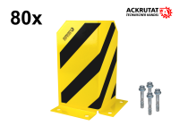80x Rammschutzecke Anfahrschutz H300 mm Eckschutz L-Form Schutzwinkel inkl. 320x Bodenanker 80x Rammschutzecke Anfahrschutz H300 mm Eckschutz L-Form Schutzwinkel inkl. 320x Bodenanker