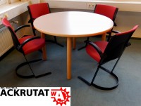 5-teiliges Büromöbel Set Besprechungsecke Rundtisch Büroausstattung Stühle Büro 5-teiliges Büromöbel Set Besprechungsecke Rundtisch Büroausstattung Stühle Büro