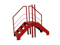 2x Stahltreppe Außentreppe Höhe 760 mm Industrietreppe Terassentreppe Wangentreppe 2x Stahltreppe Außentreppe Höhe 760 mm Industrietreppe Terassentreppe Wangentreppe