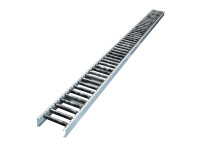 Schwerkraftrollenbahn Rollenförderer Nutzbreite 320 mm L6.000 mm Stahl verzinkt Schwerkraftrollenbahn Rollenförderer Nutzbreite 320 mm L6.000 mm Stahl verzinkt