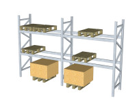 2 Felder Palettenregal schwerlastregal Dexion P 90 Höhe 3500 mm 2 Felder Palettenregal schwerlastregal Dexion P 90 Höhe 3500 mm