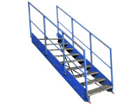 Stahlwangentreppe H1800 Industrietreppe Stahltreppe 9x Holzstufen Stahlwangentreppe H1800 Industrietreppe Stahltreppe 9x Holzstufen