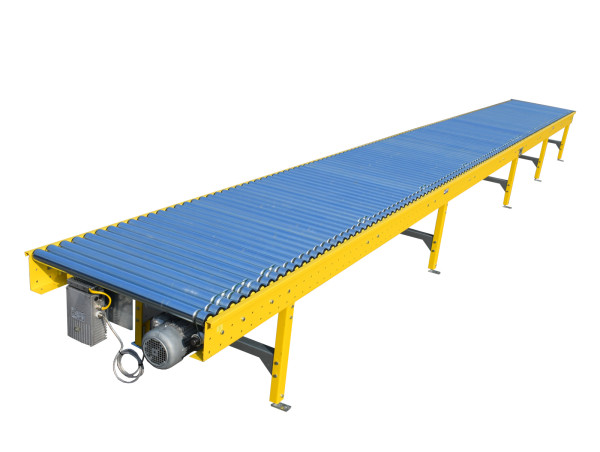 Budde Fördertechnik Rollenbahn angetrieben Förderstrecke Länge 9.160 mm Rollenförderer