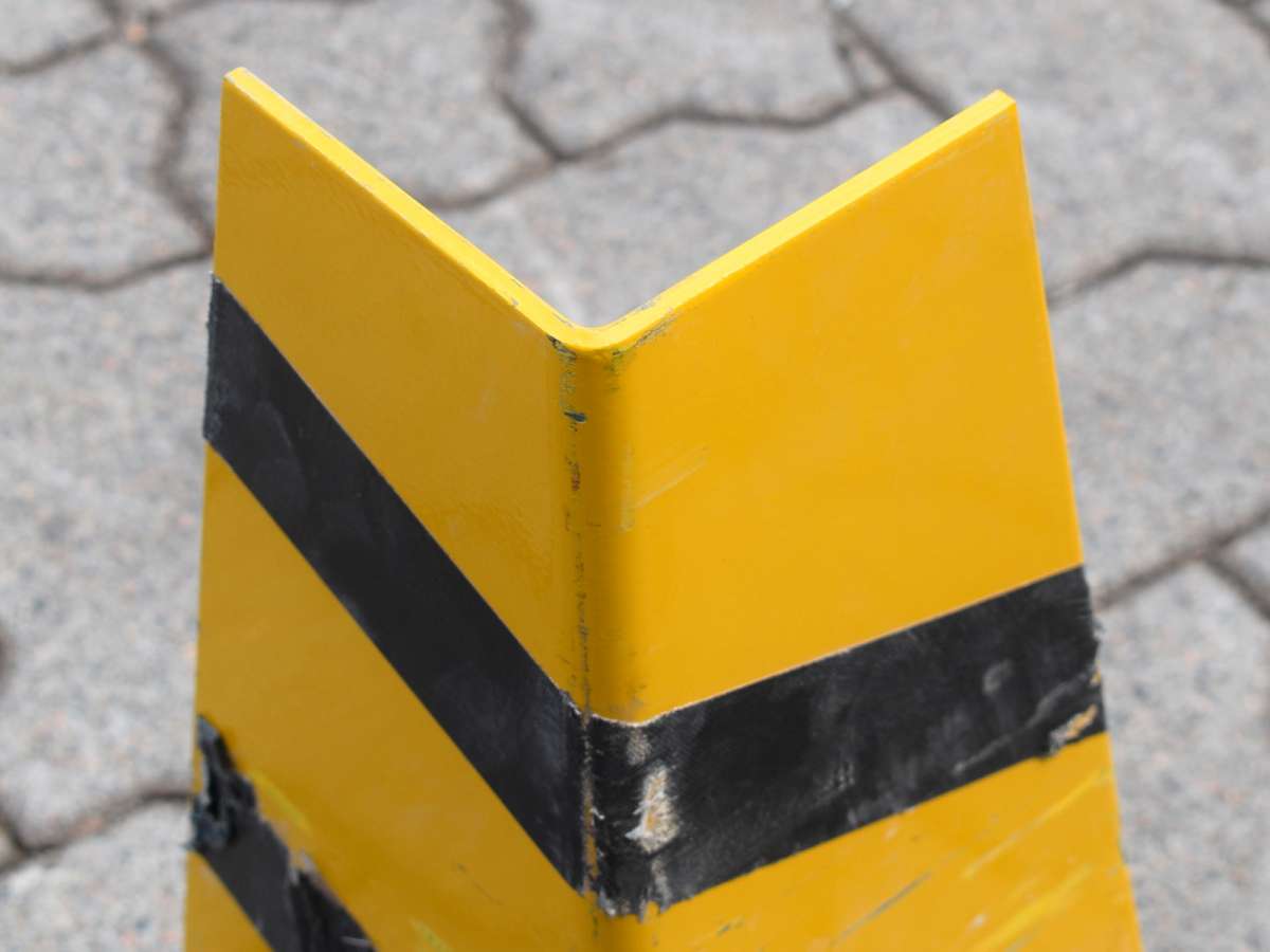 Regalschutz-Pfostenschutz Signalgelb – Rammschutz Für Pfeiler Bis 8 Cm Durchmesser