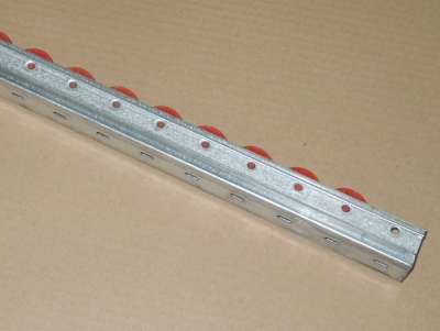 Röllchenleisten U-Leisten mit Spurkranzröllchen Durchmesser 30/44 mm