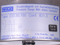 Vorschau: Wika Druckmessgerät Druckanzeiger Typenschild Vorschau: Wika Druckmessgerät Druckanzeiger Typenschild