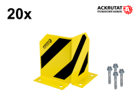 20x Rammschutzecke L-Form Anfahrschutz H200 mm Stahl Maschinenschutzecke inkl. 80x Bodenanker 20x Rammschutzecke L-Form Anfahrschutz H200 mm Stahl Maschinenschutzecke inkl. 80x Bodenanker