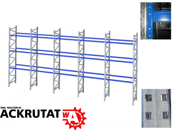 Schäfer Palettenregal PR600 Höhe 4.500 mm Länge 13.950 mm 60 Palettenstellplätze