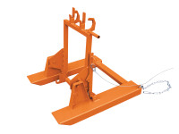 Eichinger Mülltonnenkipper für Stapler 2093 in orange lackiert Eichinger Mülltonnenkipper für Stapler 2093 in orange lackiert