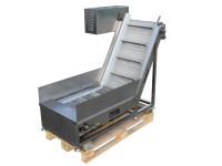 Steigförderband L2100 B495 Edelstahl-Förderband Engspiralgliedergurt Fördertechnik Steigförderband L2100 B495 Edelstahl-Förderband Engspiralgliedergurt Fördertechnik