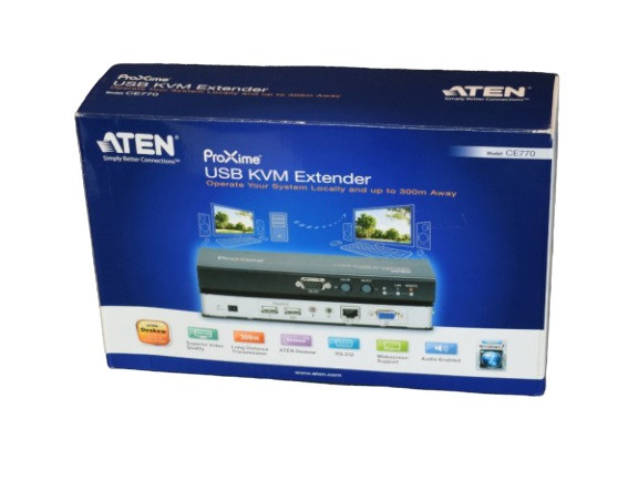  Aten CE770 VGA, Klinke, USB 2.0 Verlängerung 300 m RS232 KVM Extender Proxime 