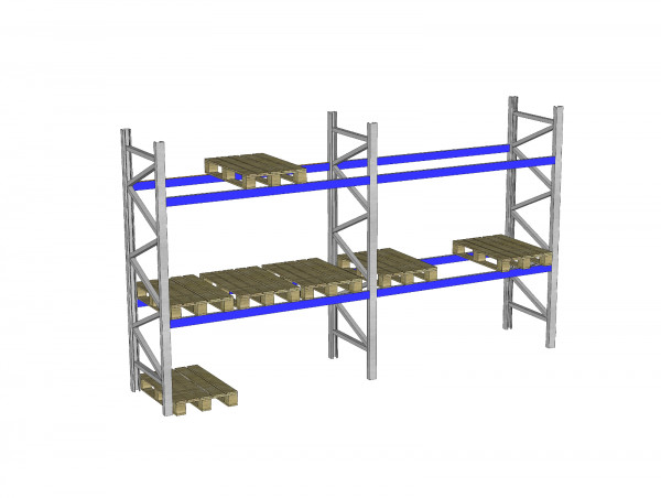 Palettenregal Bito P1 gebraucht Höhe 3000 mm Lichte Weite 2.700 mm 2 Ebenen