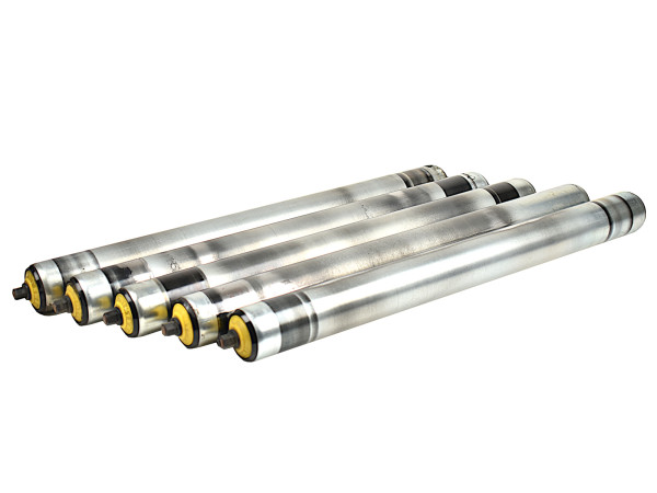 5x Interroll Tragrolle Förderbandrolle RL530mm Ø50mm Transportrolle Verzinkt