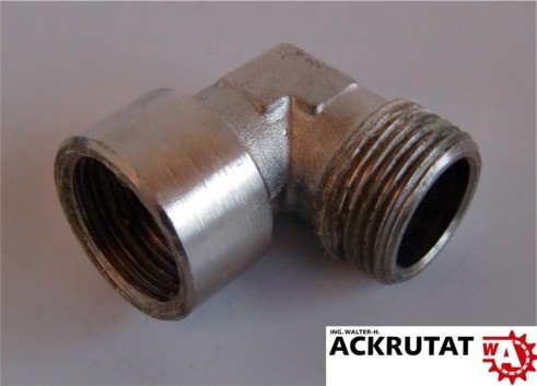 2 Stück Riegler Winkelstück Fitting 1" x 25 mm R/Rp 1a/i/Ms vernickelt N253.20