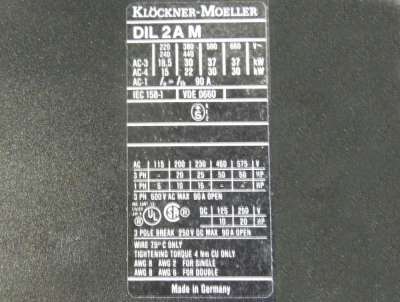 Moeller DIL 2V-22 Schütz 22 KW – 220V AC, 3-polig, Gebraucht Aber Top