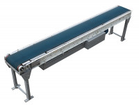 Gurtförderer mit Greifgurt und zwei Untergestellen Gurtförderer mit Greifgurt und zwei Untergestellen