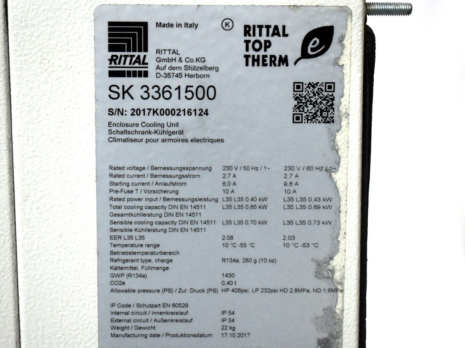 Rittal SK 3361500 Wandanbau-Kühlgerät TopTherm Blue e | Ackrutat-Shop