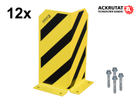 12x Rammschutzecke L-Form Anfahrschutz H 400 mm 90° Palettenregal Eckschutz inkl. 48x Bodenanker 12x Rammschutzecke L-Form Anfahrschutz H 400 mm 90° Palettenregal Eckschutz inkl. 48x Bodenanker