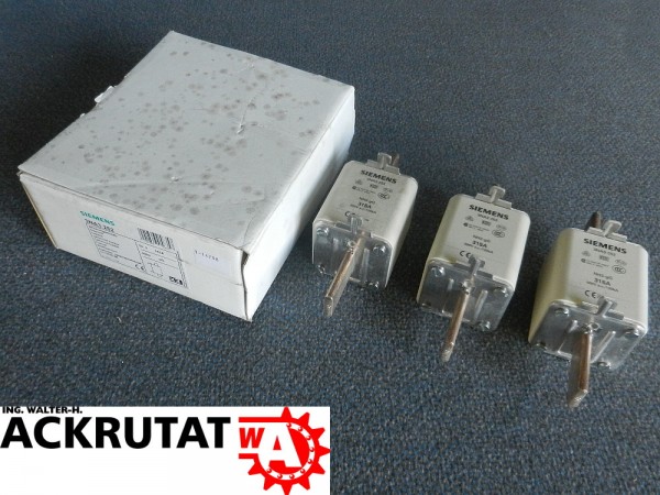 3 Stück Siemens 3NA3 252 Sicherungseinsätze 315 A 3NA3252