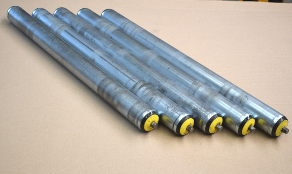 5x Interroll Tragrollen Foerderbandrolle RL 610 mm Ø50 mm für Foerderrolle