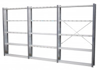 H2195 T290 L4000 Meta Fachbodenregal 3 Felder Aktenregal Lagerregal Stahlregal   H2195 T290 L4000 Meta Fachbodenregal 3 Felder Aktenregal Lagerregal Stahlregal