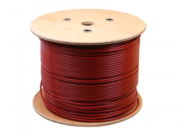 Zugseil 3/5 mm Drahtseil Seil PVC-ummantelt rot Notausleine
