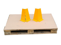 2x Anfahrschutz H 300 mm Stahl inkl. 8x Bodenanker gelb lackiert Rammschutzecke L-Form 2x Anfahrschutz H 300 mm Stahl inkl. 8x Bodenanker gelb lackiert Rammschutzecke L-Form