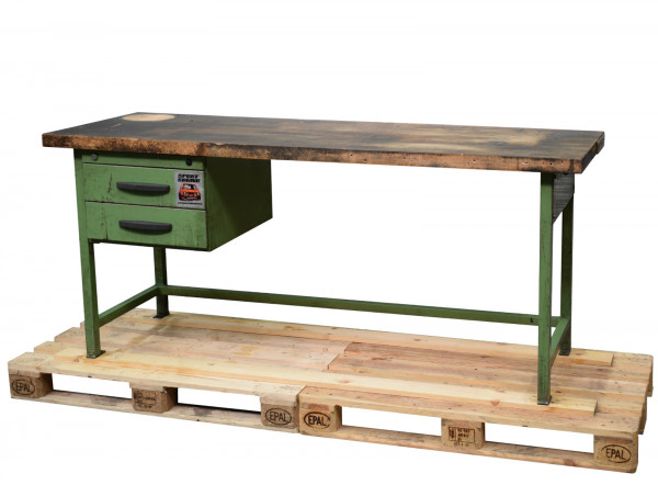 Werkbank 2000 x 700 x 850 mm (BxTxH) Werktisch 2x Schublade Pack-Arbeitstisch