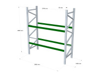 Palettenregal Schäfer PR600 LW2700 INP Traverse Schwerlastregal Grundfeld Palettenregal Schäfer PR600 LW2700 INP Traverse Schwerlastregal Grundfeld