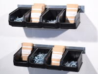 Regalkästen Metall-Wandschienen L 645 mm Sichtlagerkästen  Regalkästen Metall-Wandschienen L 645 mm Sichtlagerkästen