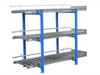 Etagen-Rollenbahn Durchlaufregalsystem Schwerkraftrollenbahn L2000 B590  Etagen-Rollenbahn Durchlaufregalsystem Schwerkraftrollenbahn L2000 B590