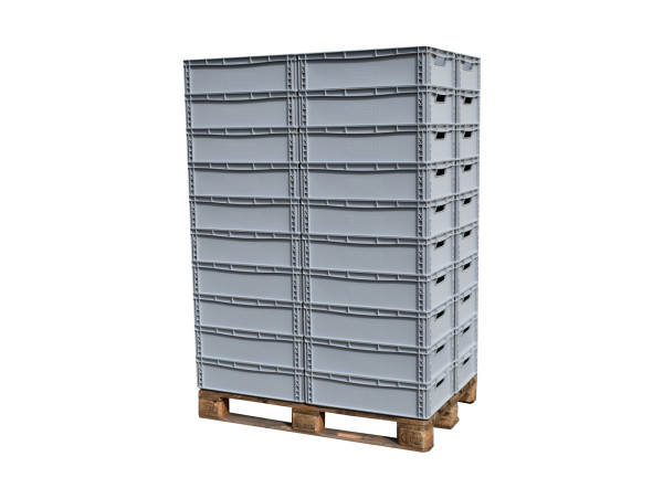 40x Auer Regalkasten Lagerbehälter Lagerkiste Kunststoffkiste 400x600x170 mm Eurobox 