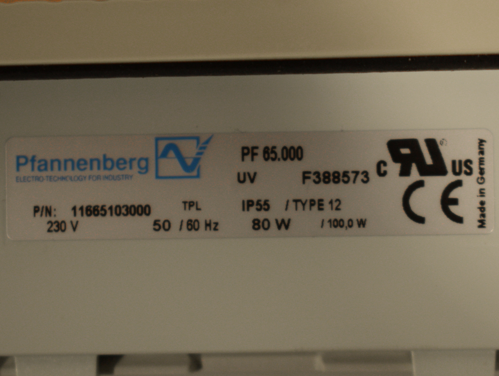 785 m³/h Pfannenberg PF 66.000 Filterlüfter ECOOL Austrittsfilter 770 