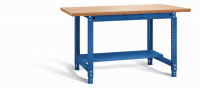 Otto Kind Werkbank 1524 x 750 x 715-955 mm (BxTxH), Holzplatte, blau, Typ allrounder 120 m Otto Kind Werkbank 1524 x 750 x 715-955 mm (BxTxH), Holzplatte, blau, Typ allrounder 120 m