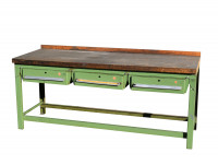 Werkbank 2.000x720x850 mm Arbeitstisch 3x Schubladen 50 mm Arbeitsplatte Werkbank 2.000x720x850 mm Arbeitstisch 3x Schubladen 50 mm Arbeitsplatte