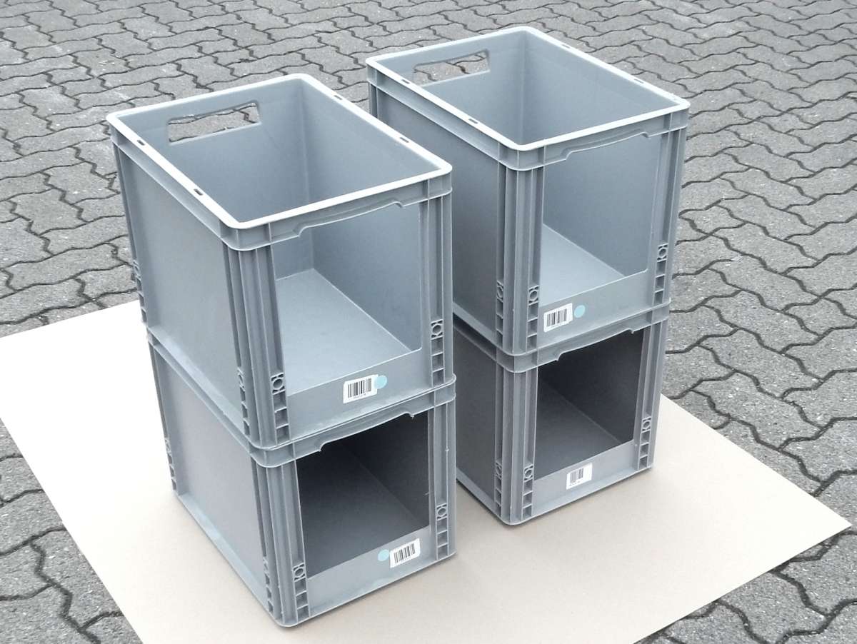 Kunststoff-Regalkasten, faltbar: LxBxH 300 x 100 x 100 mm | KAISER
