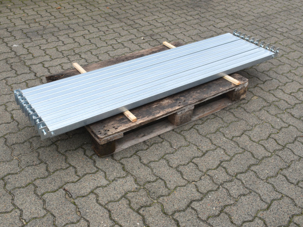 10x Durchschubsicherung verzinkt Abrutschschutz Palettenregal fuer Regalbreite 2700 mm
