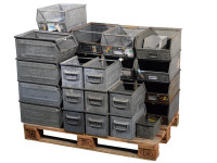 Posten Metallkisten Lagerfix Regalkasten versch. Größen  Posten Metallkisten Lagerfix Regalkasten versch. Größen