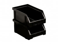 Regalkiste Kunststoffbehälter Sichtlagerkiste schwarz Regalkiste Kunststoffbehälter Sichtlagerkiste schwarz