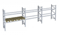 3 Felder Dexion P90 Palettenregal Stahl verzinkt Höhe 2.300 mm  3 Felder Dexion P90 Palettenregal Stahl verzinkt Höhe 2.300 mm
