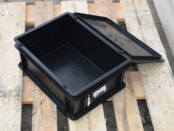 Lagerkiste Stapelkasten Kunststoffbehälter mit Klappdeckel 358 x 258 x 165 mm