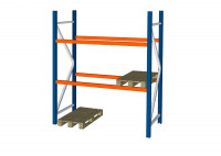 SLP Palettenregal gebraucht SL20 Höhe 3.990 mm Lichte Weite 2.700 mm 2 Ebenen Fachlast 3.000 kg SLP Palettenregal gebraucht SL20 Höhe 3.990 mm Lichte Weite 2.700 mm 2 Ebenen Fachlast 3.000 kg